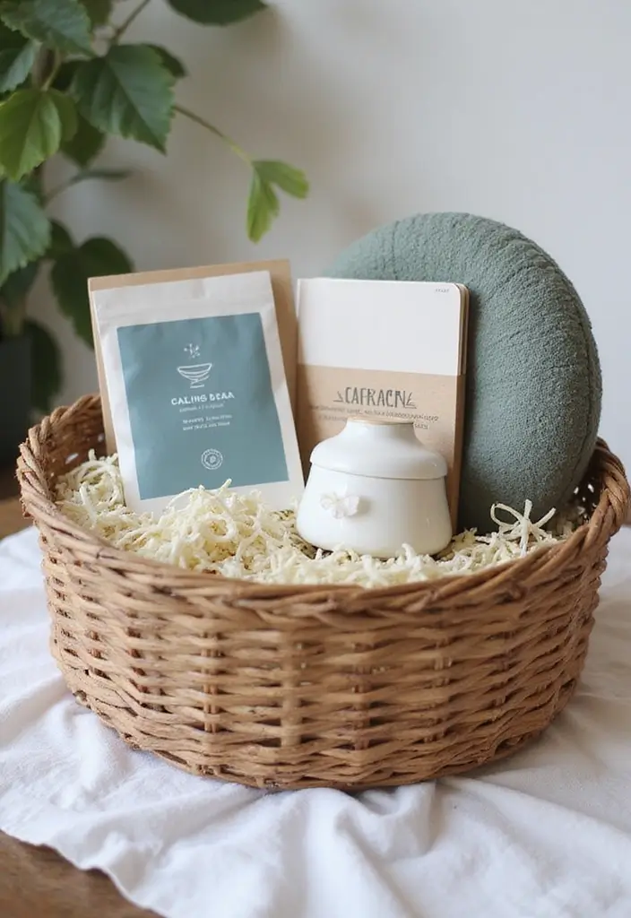 29 Bathroom Gift Basket Ideas That Feel Luxurious - 19. Mindfulness & Meditation Basket
