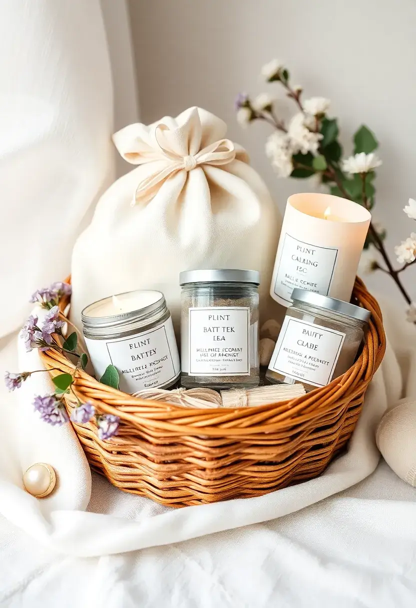29 Bathroom Gift Basket Ideas That Feel Luxurious - 21. Comforting Bath Tea Basket