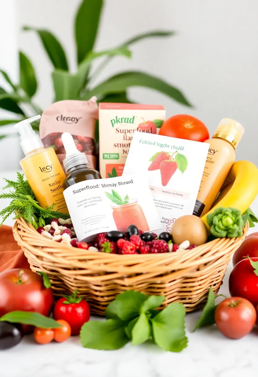 29 Bathroom Gift Basket Ideas That Feel Luxurious - 22. Superfood Beauty Basket