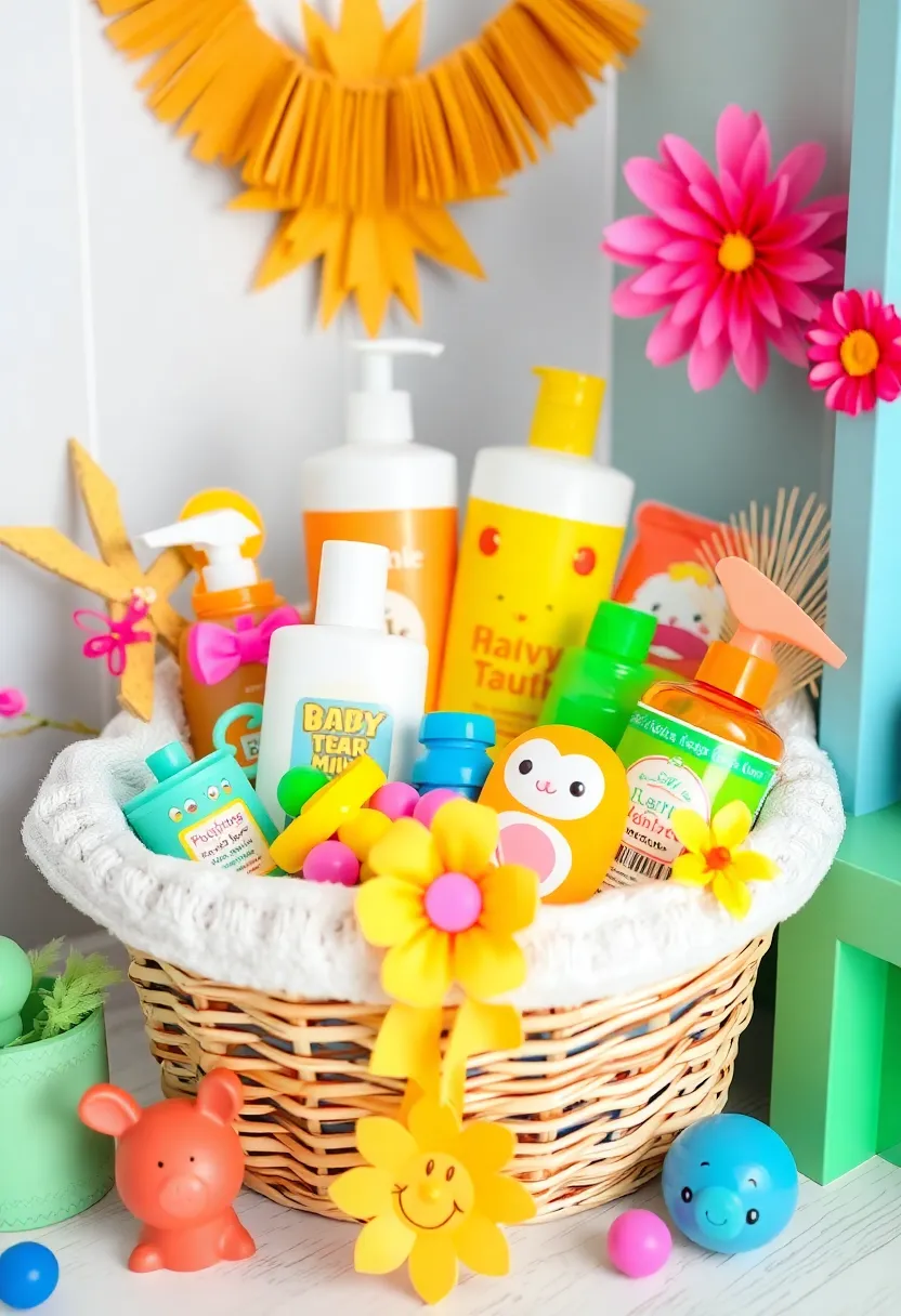 29 Bathroom Gift Basket Ideas That Feel Luxurious - 24. Whimsical Bathing Fun Basket