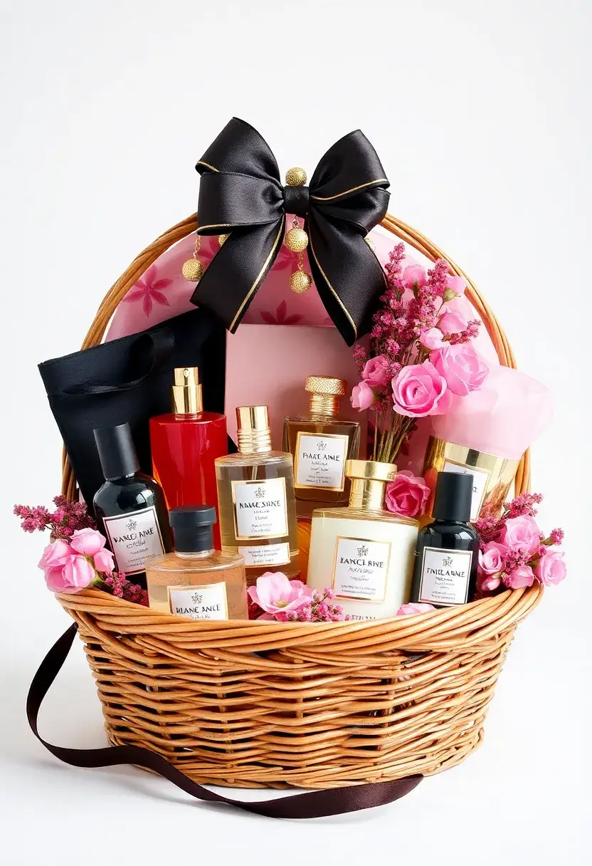 29 Bathroom Gift Basket Ideas That Feel Luxurious - 25. Elegant Fragrance Collection