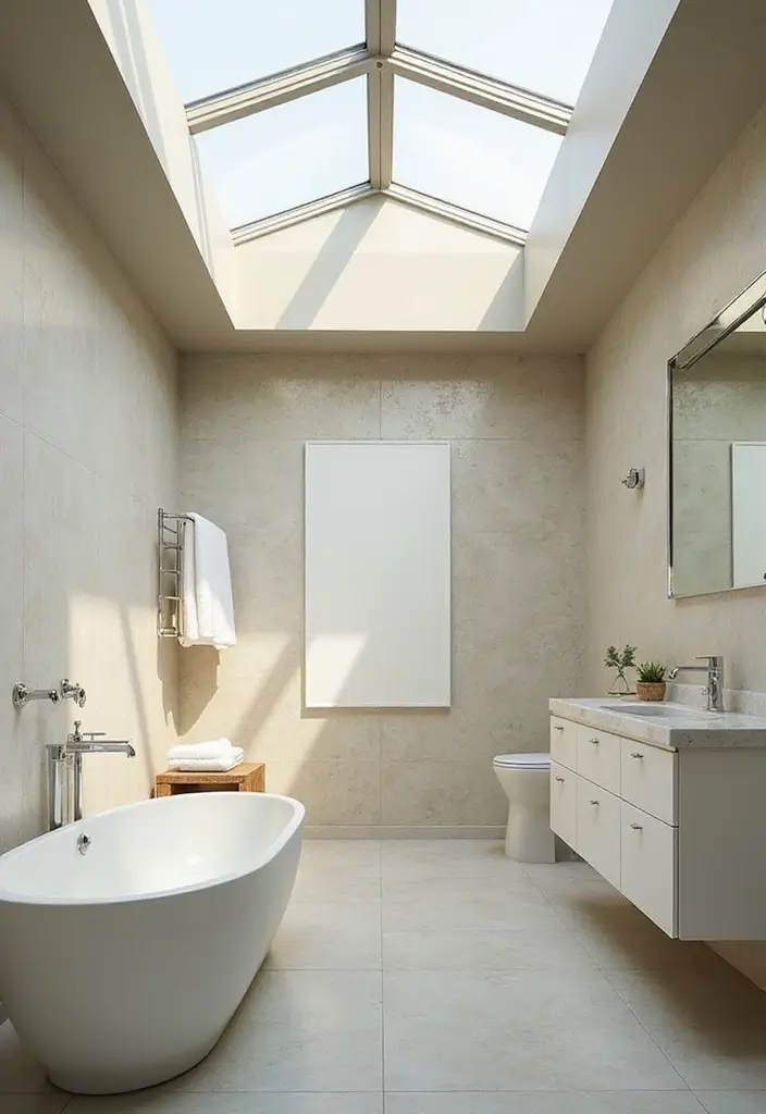 29 Bathroom Window Ideas That Let In Light - 2. Skylights