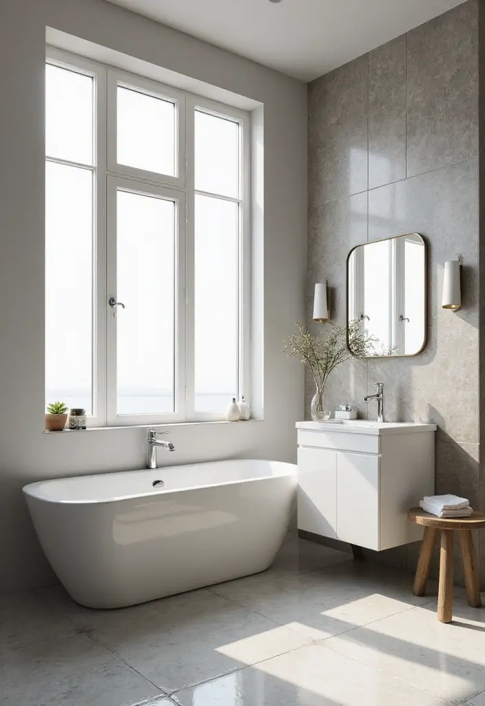 29 Bathroom Window Ideas That Let In Light - 25. Mirrored Windows