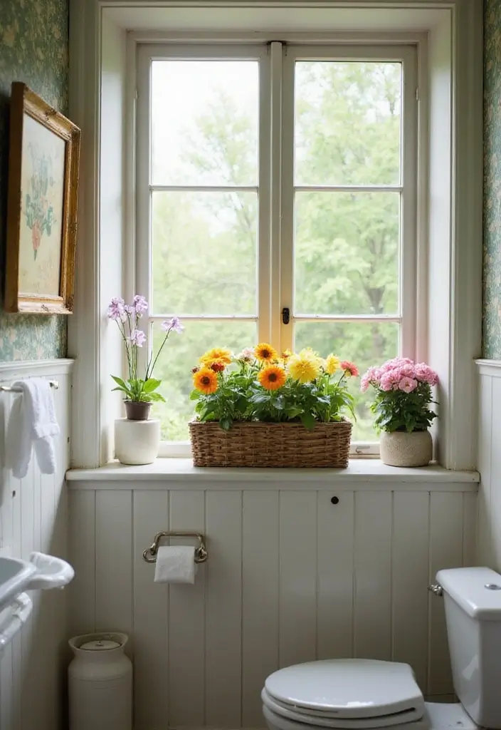 29 Bathroom Window Ideas That Let In Light - 4. Window Boxes