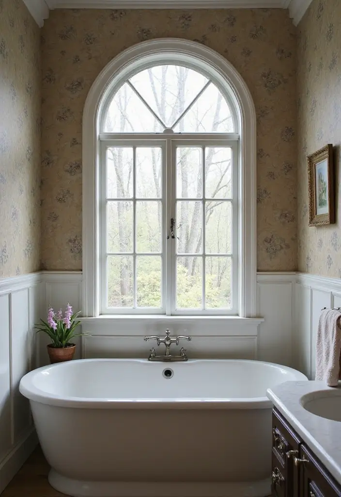 29 Bathroom Window Ideas That Let In Light - 5. Decorative Grilles