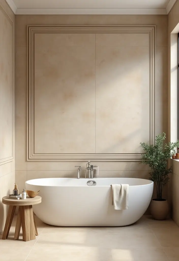 29 Beige Bathroom Tile Ideas That Feel Warm And Timeless - 21. Beige Tile Borders