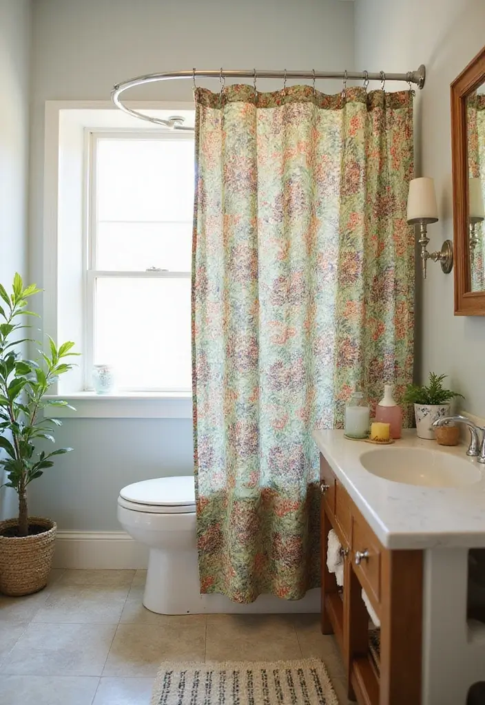 29 Girls Bathroom Organization Ideas That Actually Work - 15. Eco-Friendly Shower Curtain