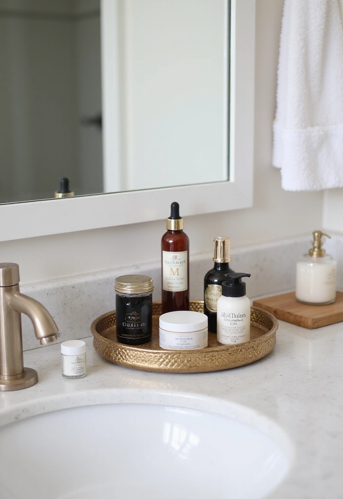 29 Girls Bathroom Organization Ideas That Actually Work - 19. Decorative Trays