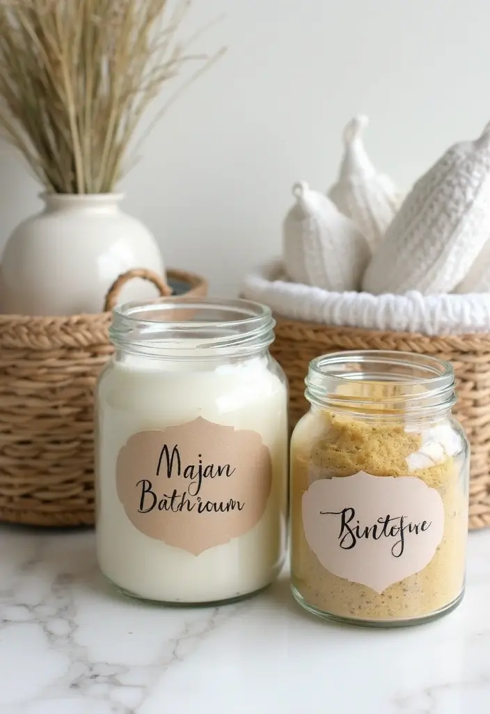 29 Girls Bathroom Organization Ideas That Actually Work - 20. Personalized Bathroom Labels