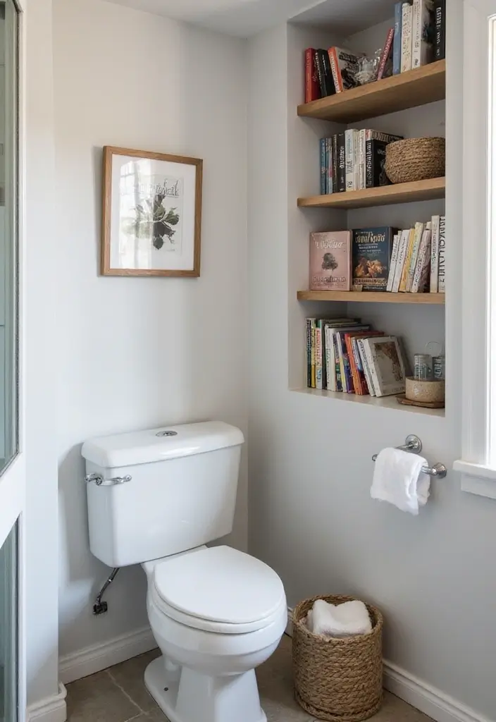 29 Girls Bathroom Organization Ideas That Actually Work - 24. Bathroom Book Nook