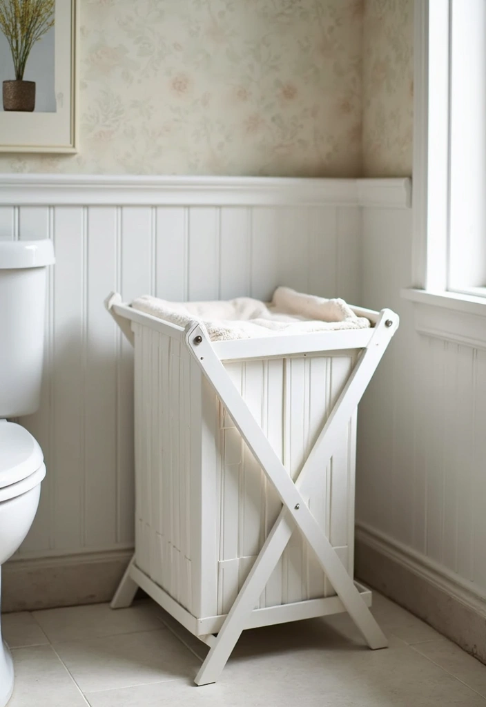 29 Girls Bathroom Organization Ideas That Actually Work - 25. Foldable Laundry Hamper