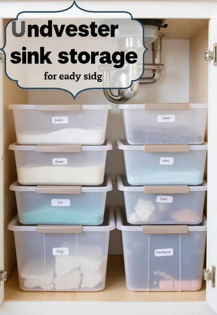 29 Girls Bathroom Organization Ideas That Actually Work - 3. Under-Sink Storage Bins