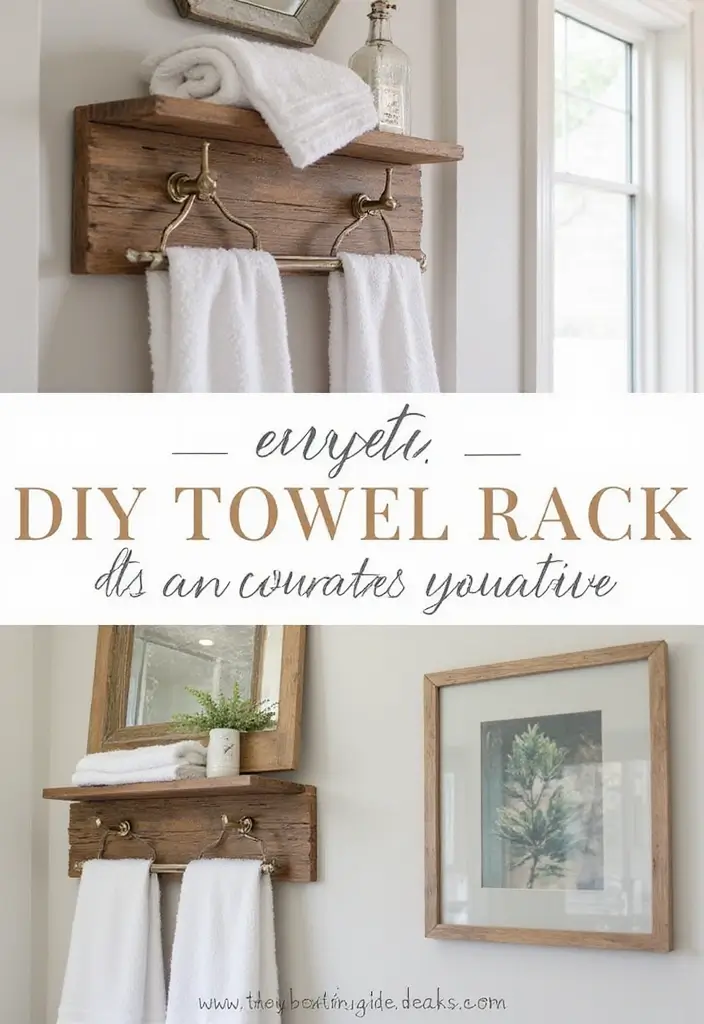 29 Girls Bathroom Organization Ideas That Actually Work - 4. DIY Towel Rack
