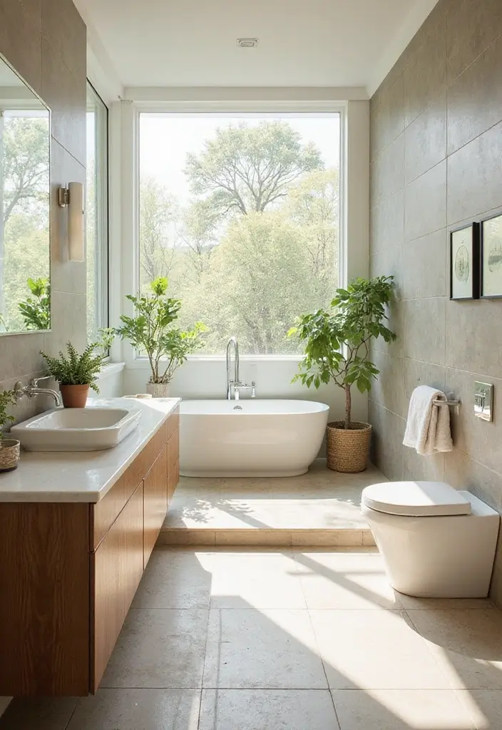 29 Modern Western Bathroom Designs With Rustic Charm - 13. Natural Light and Ventilation