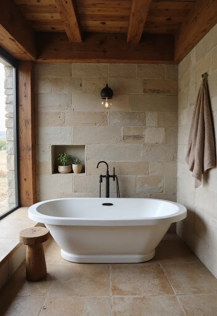 29 Modern Western Bathroom Designs With Rustic Charm - 4. Luxurious Freestanding Tubs