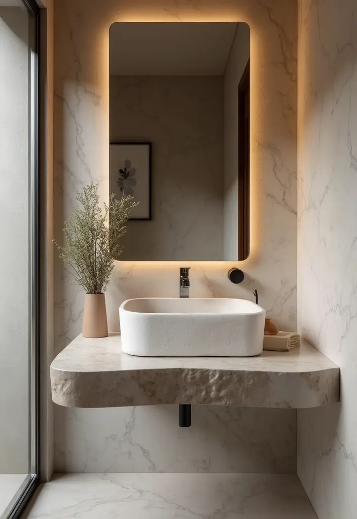 29 Powder Bathroom Ideas That Impress Guests - 12. Functional Countertops