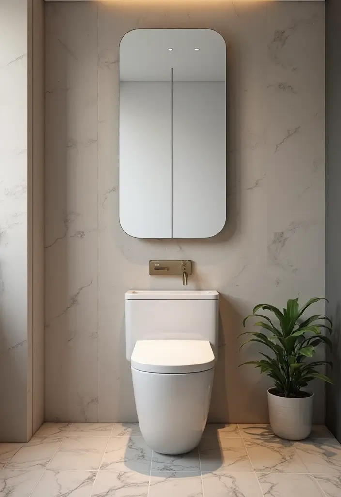 29 Powder Bathroom Ideas That Impress Guests - 14. Innovative Technology