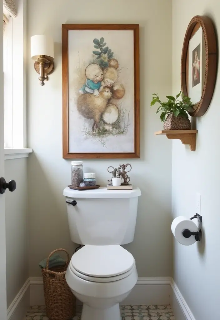 29 Powder Bathroom Ideas That Impress Guests - 17. Personal Touches