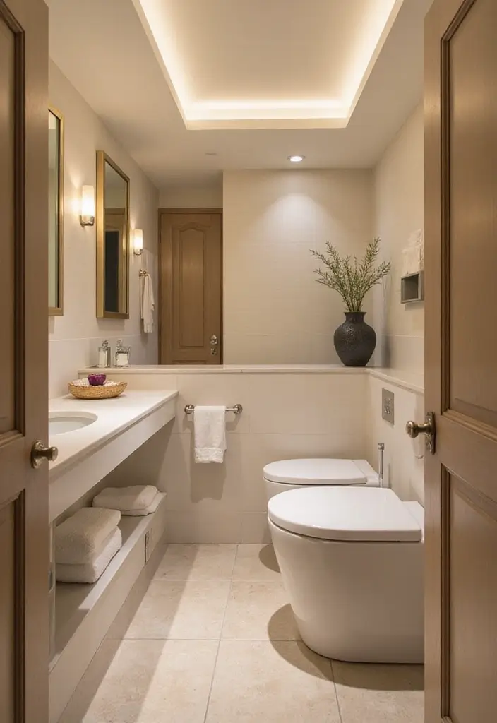 29 Powder Bathroom Ideas That Impress Guests - 18. Spa-Like Experience