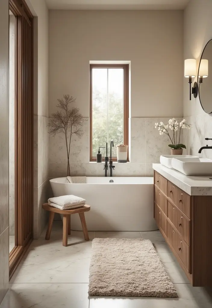 29 Powder Bathroom Ideas That Impress Guests - 4. Luxurious Textiles