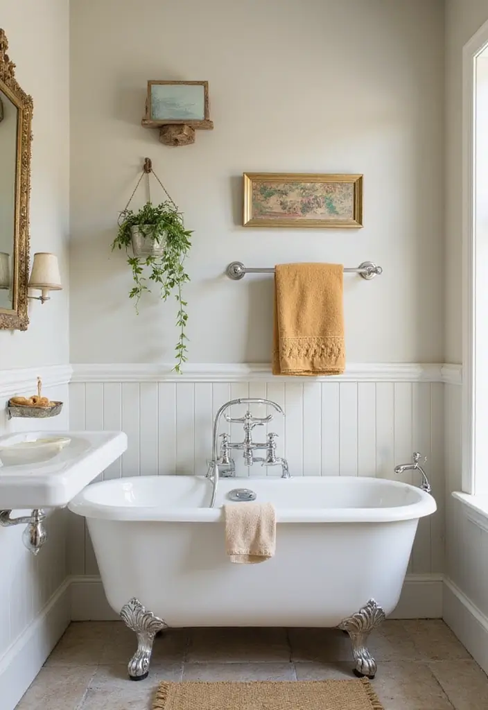 29 Quirky Bathroom Ideas That Add Personality - 14. Vintage Accessories