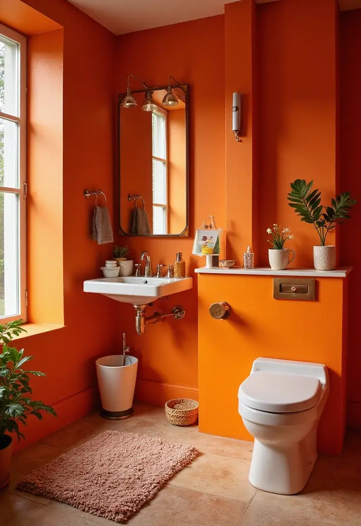 29 Quirky Bathroom Ideas That Add Personality - 16. Bold Color Palette
