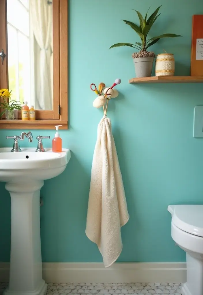 29 Quirky Bathroom Ideas That Add Personality - 21. Unique Towel Hooks