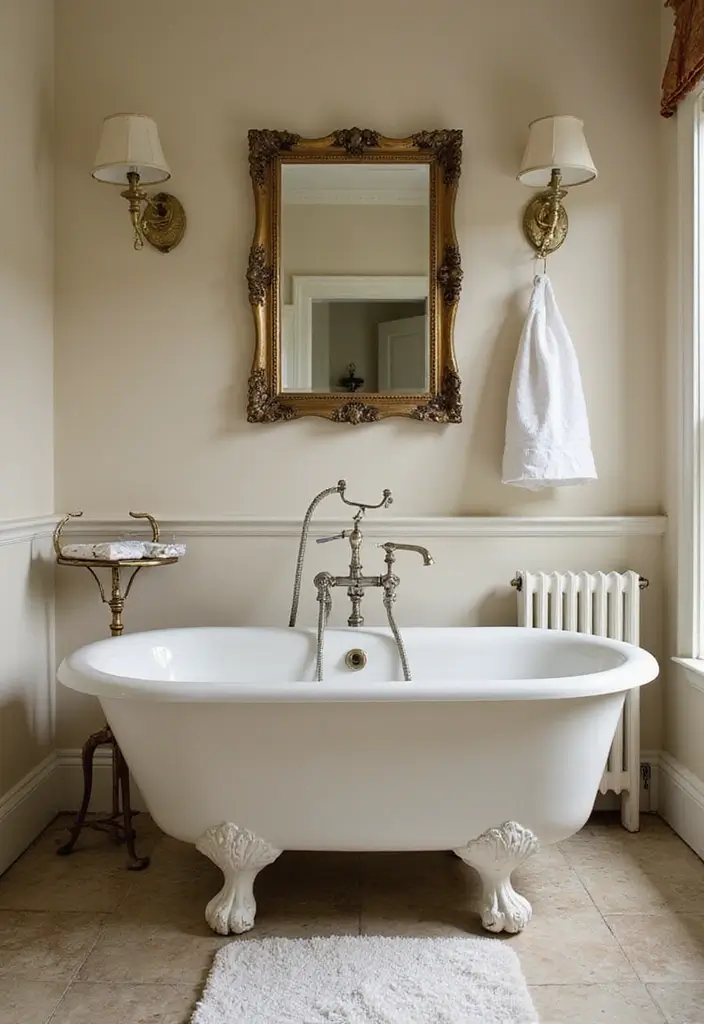 29 Quirky Bathroom Ideas That Add Personality - 23. Retro Bathtub