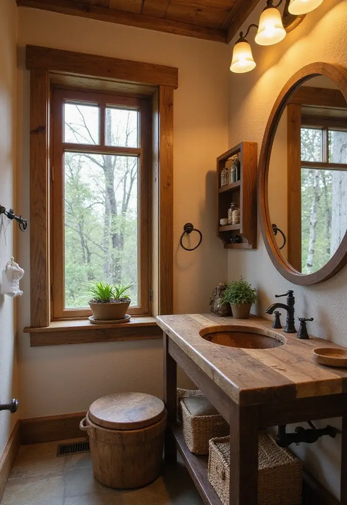 29 Rustic Bathroom Sink Ideas With Natural Charm - 18. DIY Reclaimed Wood Sink