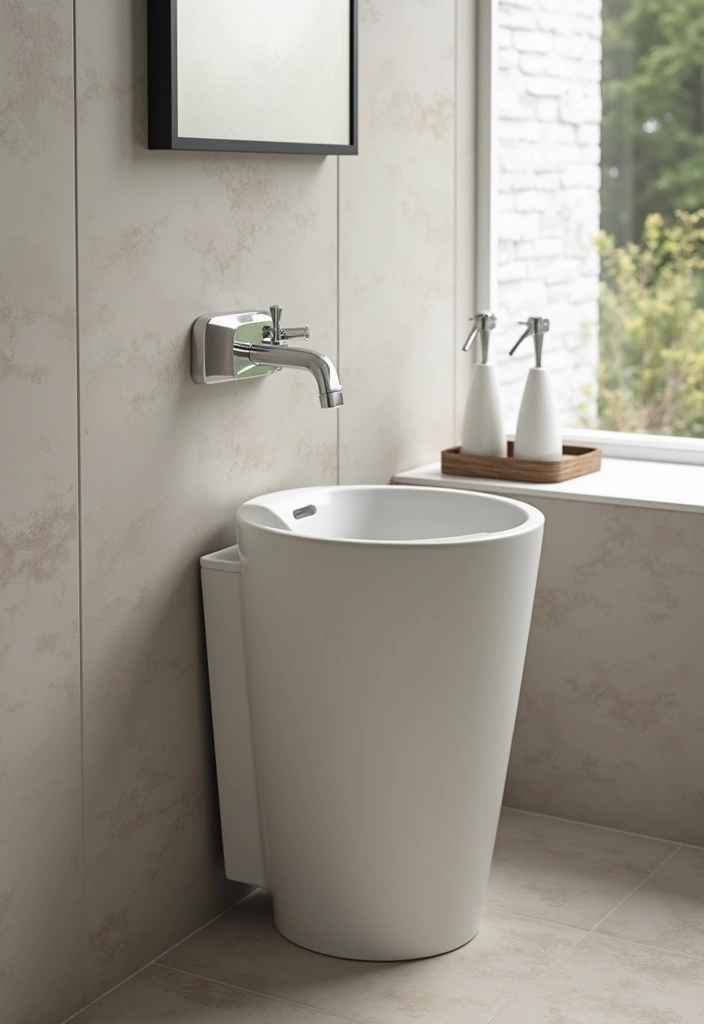 29 Simple Guest Bathroom Ideas That Feel Inviting - 18. Stylish Waste Bins