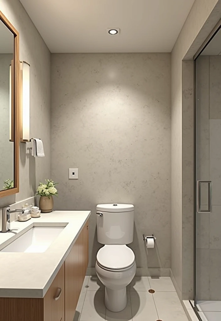 29 Simple Guest Bathroom Ideas That Feel Inviting - 21. Functional Bathroom Layout