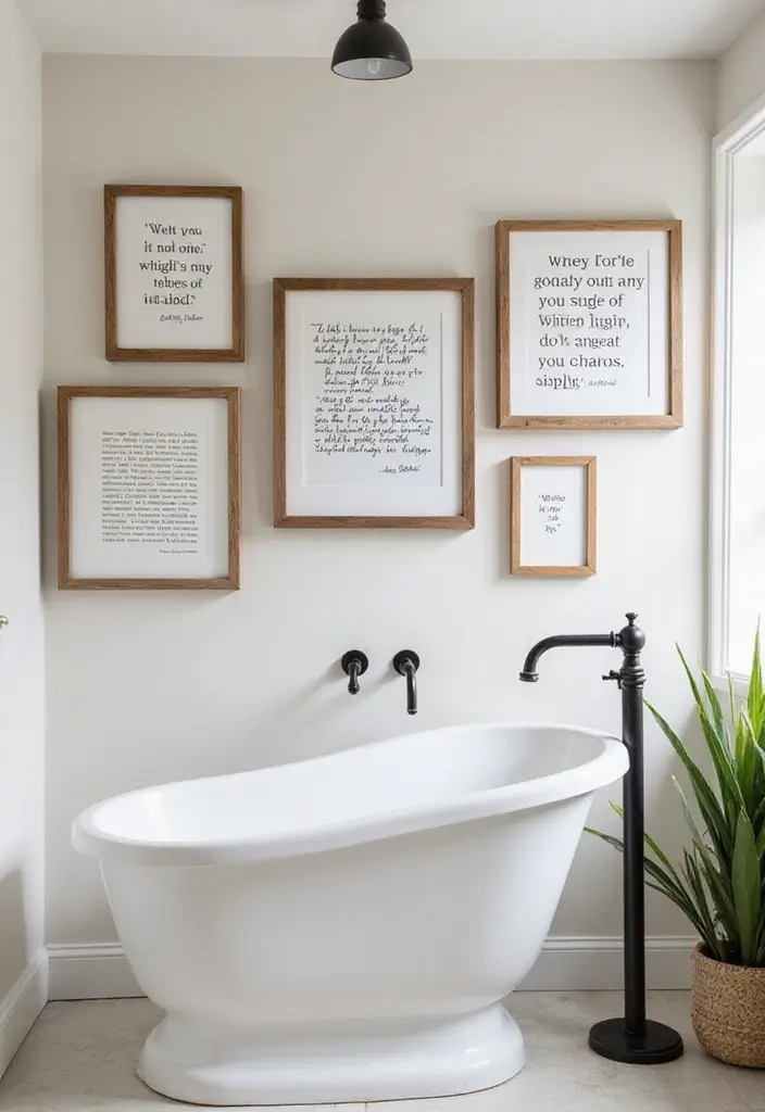 29 Simple Guest Bathroom Ideas That Feel Inviting - 29. Simple Inspirational Quotes