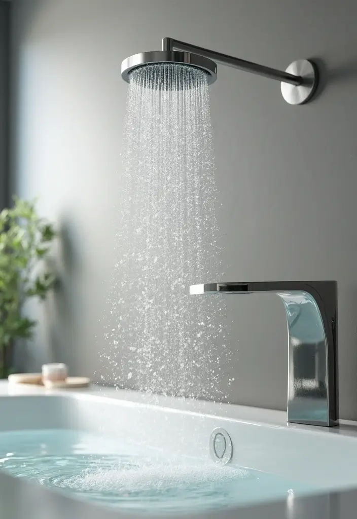 29 Simple Guest Bathroom Ideas That Feel Inviting - 5. Opt for Water-Saving Fixtures