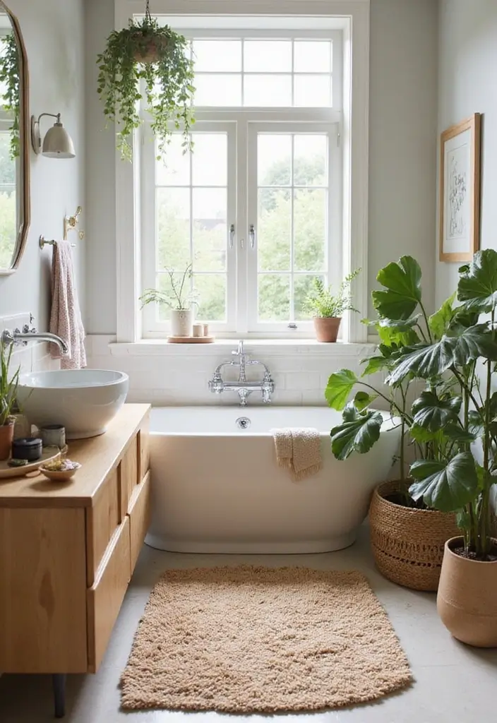 29 Small Bathroom Rug Ideas That Add Texture - 1. Organic Cotton Rugs