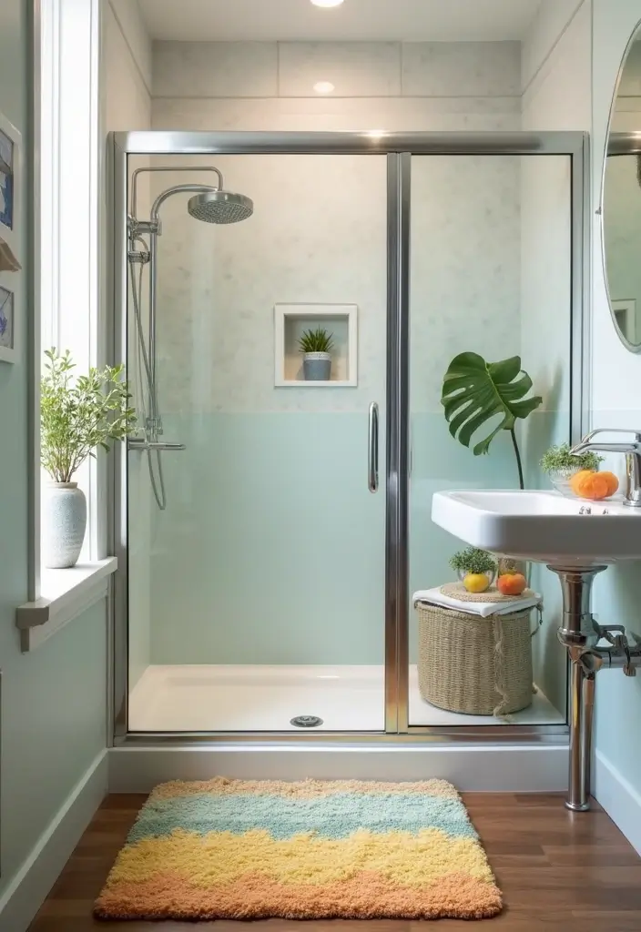 29 Small Bathroom Rug Ideas That Add Texture - 14. Non-Slip Mats