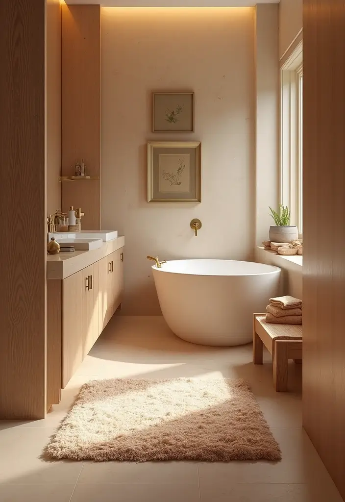 29 Small Bathroom Rug Ideas That Add Texture - 5. Chenille Rugs