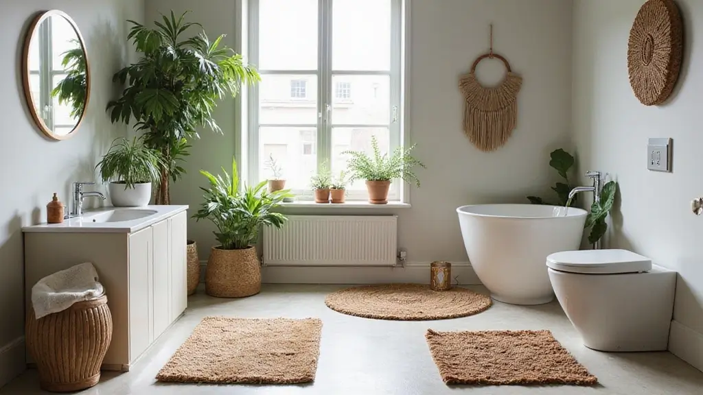 29 Small Bathroom Rug Ideas That Add Texture