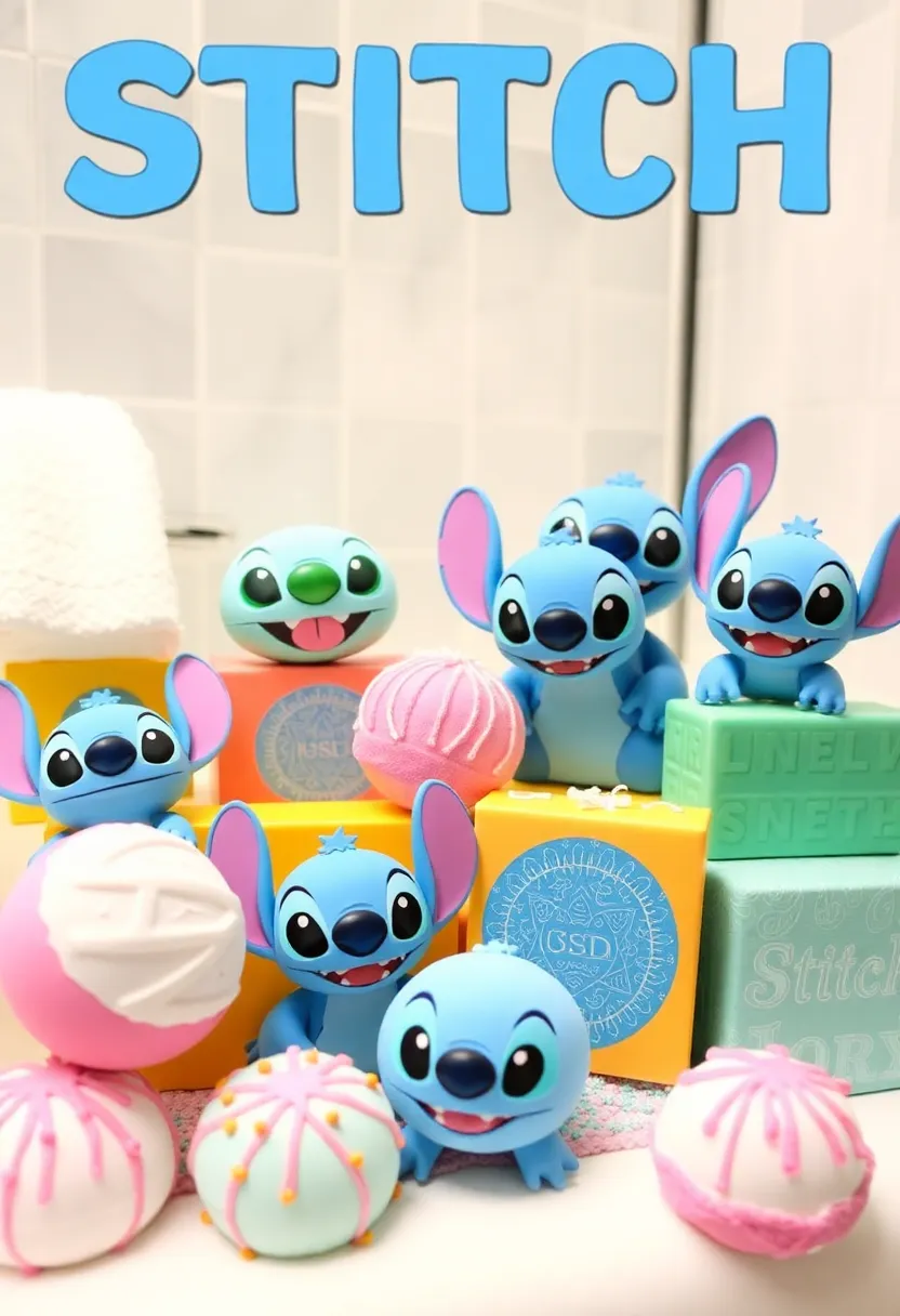 29 Stitch Bathroom Ideas That Are Cute And Playful - 14. Stitch-Themed Bath Products