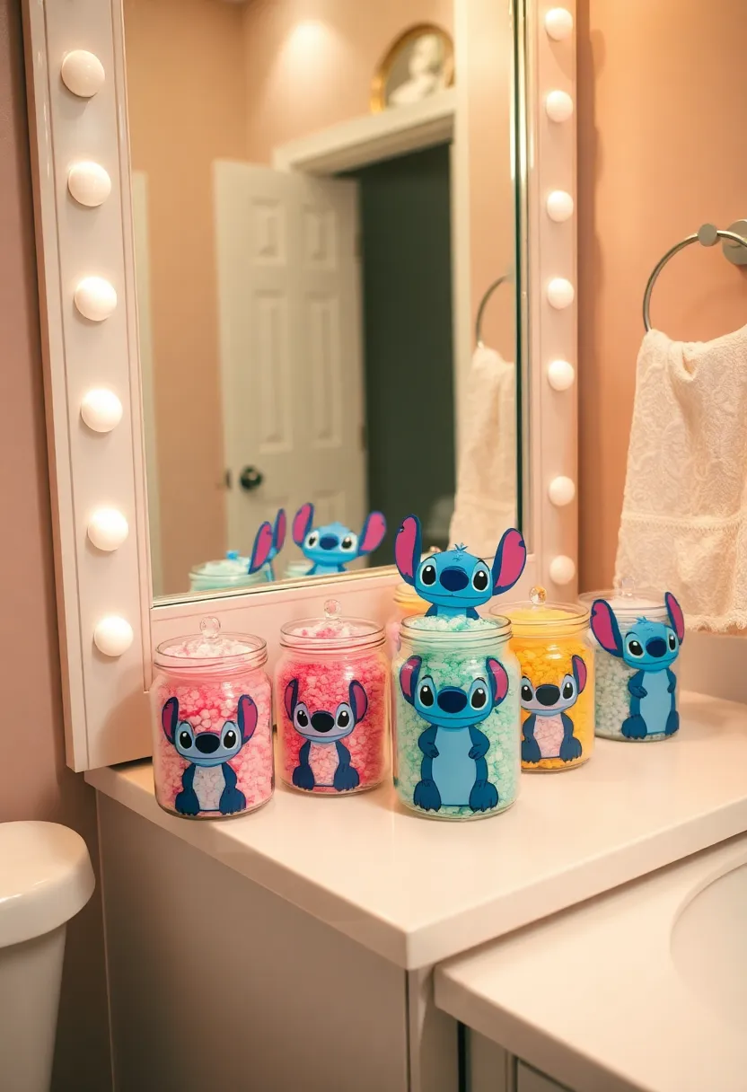 29 Stitch Bathroom Ideas That Are Cute And Playful - 24. Stitch-Themed Bath Salts