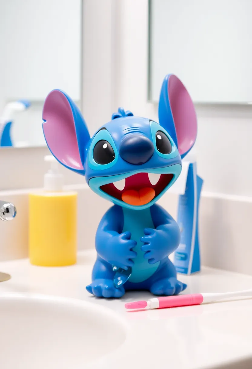 29 Stitch Bathroom Ideas That Are Cute And Playful - 7. Stitch Toothbrush Holder