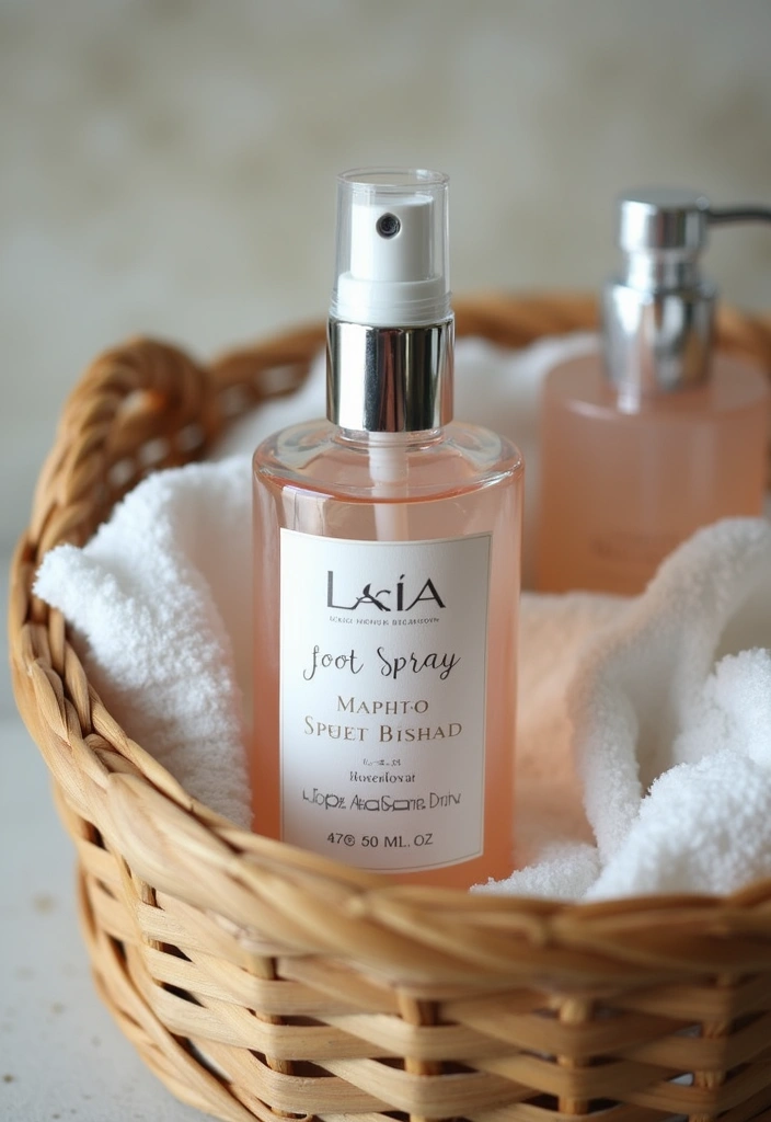 29 Wedding Bathroom Basket List Essentials Guests Will Appreciate - 16. Foot Spray