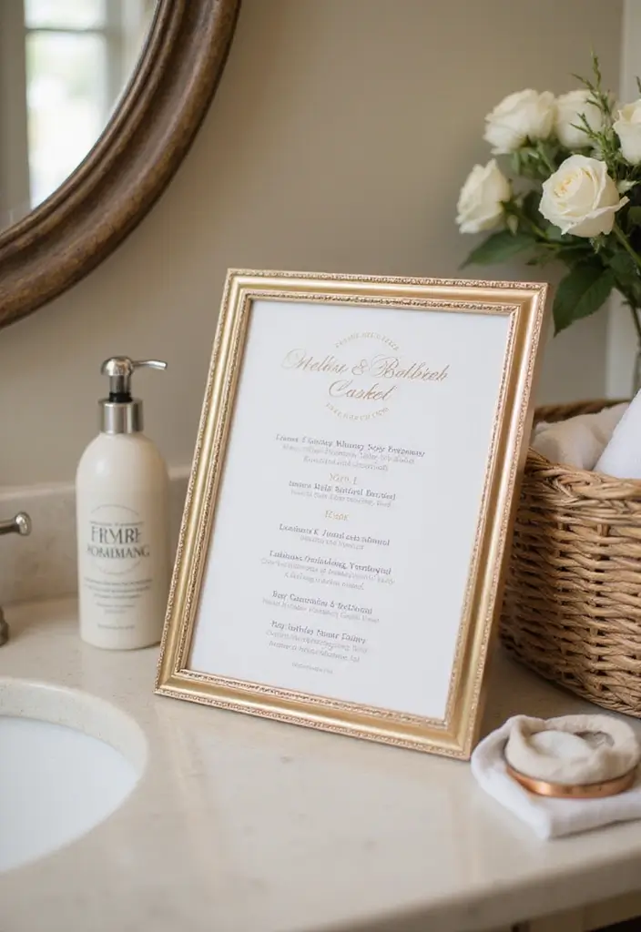 29 Wedding Bathroom Basket List Essentials Guests Will Appreciate - 29. Clear Signage