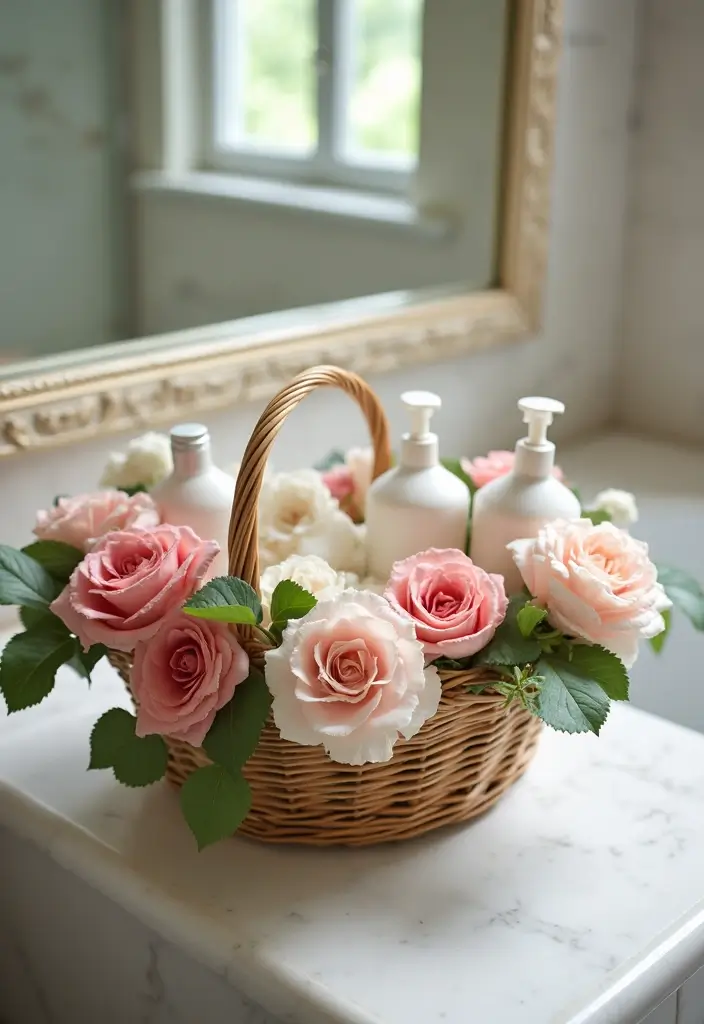 29 Wedding Bathroom Basket List Essentials Guests Will Appreciate - 6. Fresh Floral Accents