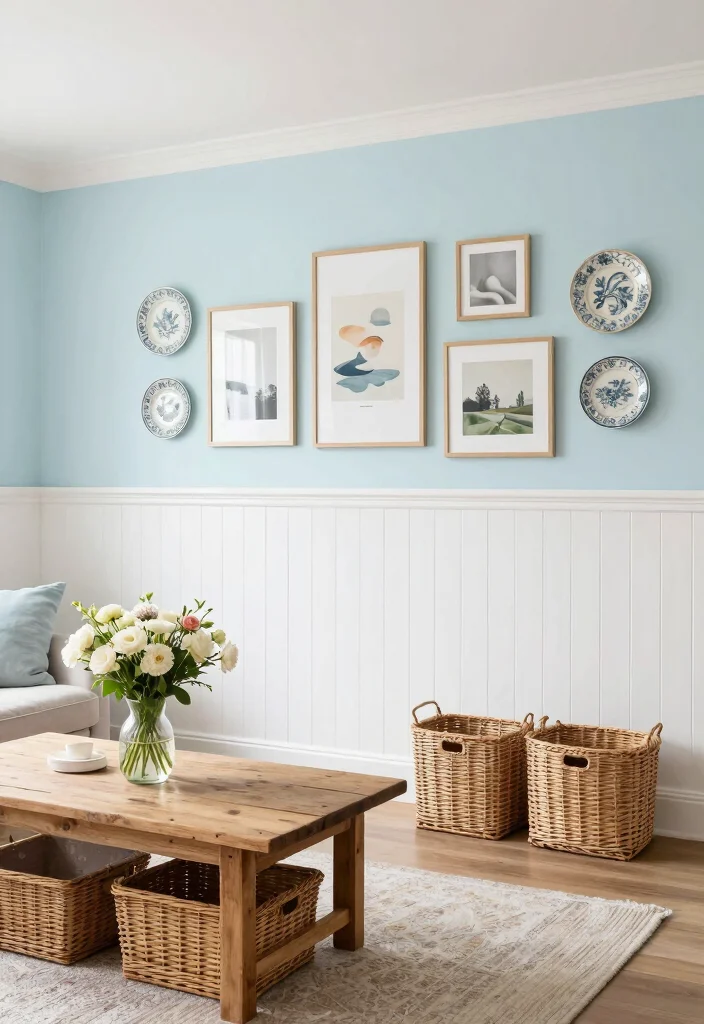 15 Beadboard Half Wall Living Room Ideas Classic Cottage Charm - 1. Classic White Elegance 1