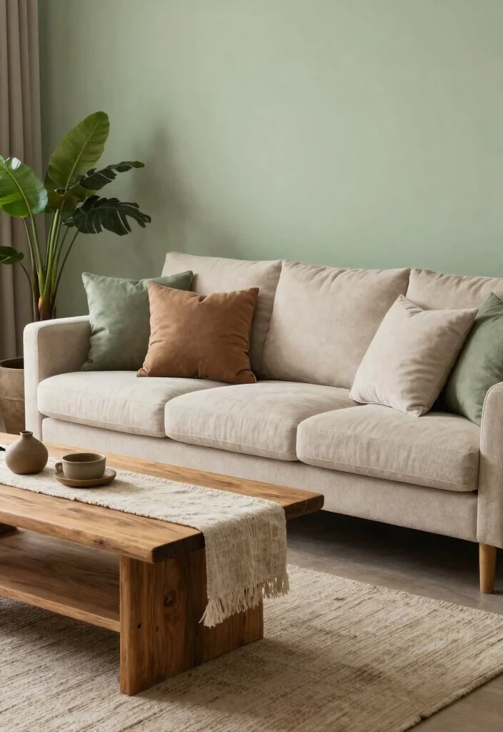 15 Beige Sofa Living Room Color Schemes Ideas Soft Palettes - 1. Soft Earth Tones 1