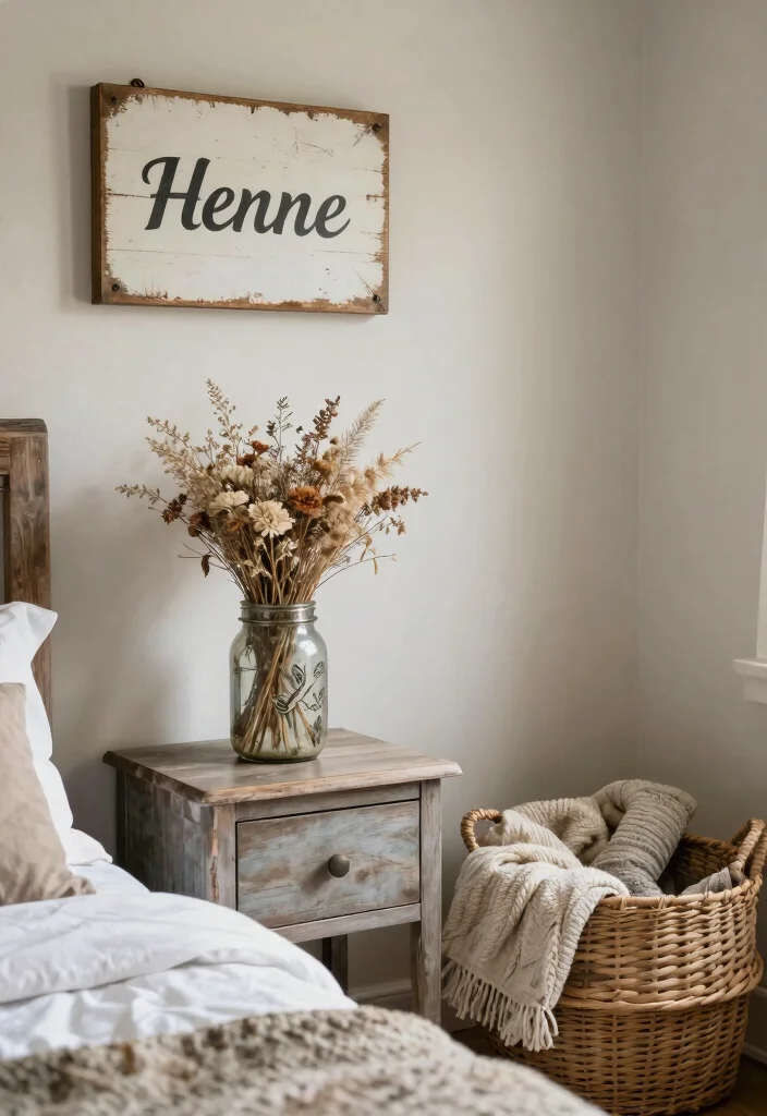 15 Country Bedroom Ideas for Teenagers: Cozy Youthful Charm - 13. Farmhouse Style Accessories 1