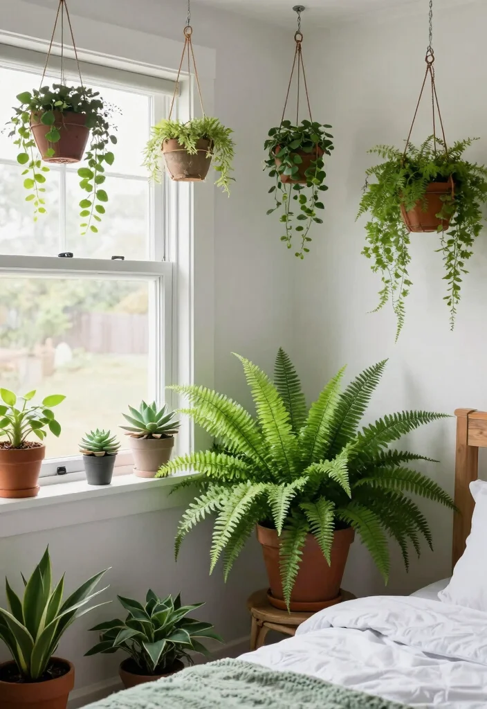 15 Country Bedroom Ideas for Teenagers: Cozy Youthful Charm - 14. Greenery and Botanicals 1