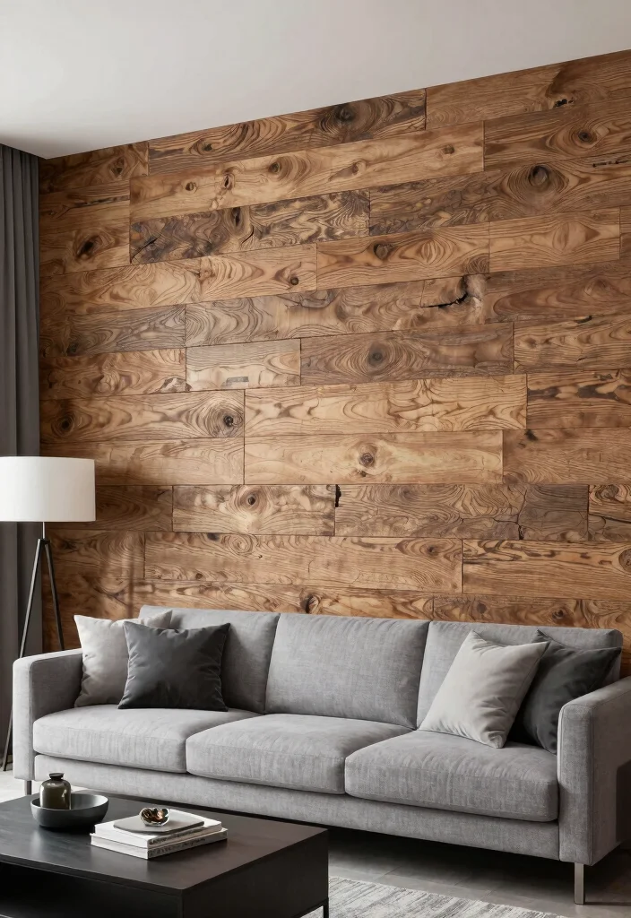 15 Living Room Decor for Men Ideas: Masculine Clean Style - 11. Textured Accent Wall 1