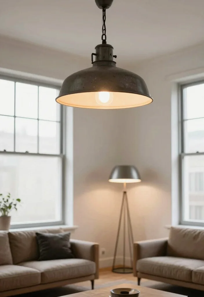 15 Living Room Decor for Men Ideas: Masculine Clean Style - 5. Industrial Lighting Fixtures 1