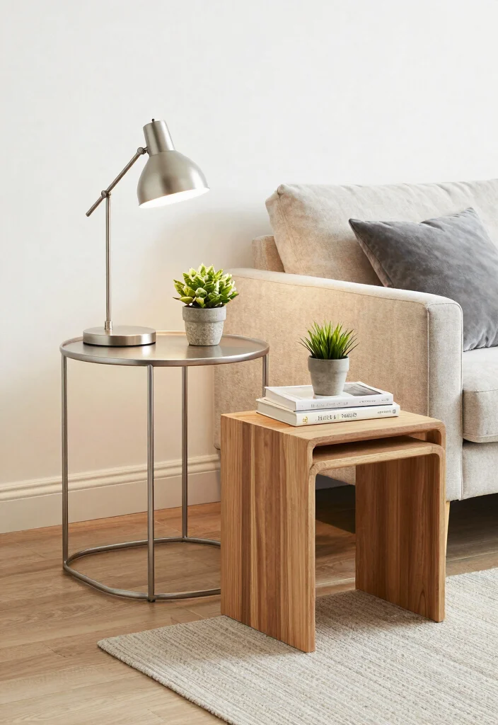 15 Living Room Decor for Men Ideas: Masculine Clean Style - 8. Functional Side Tables 1